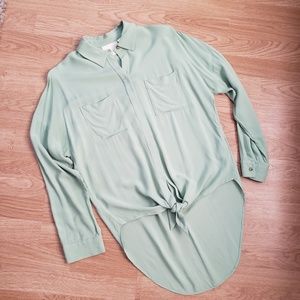 Maeve Tie Front Button Down